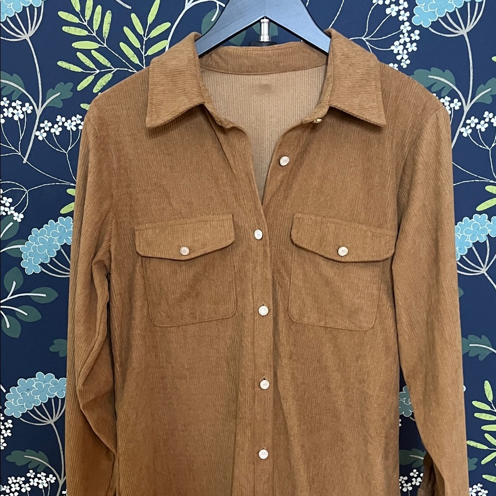 Women’s Golden Brown Corduroy Dress Size L